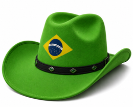 Brazil Themed Cowboy Hat