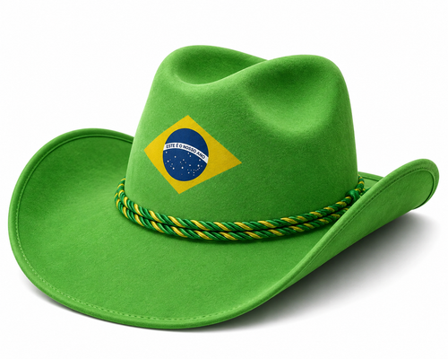 Brazil Themed Cowboy Hat
