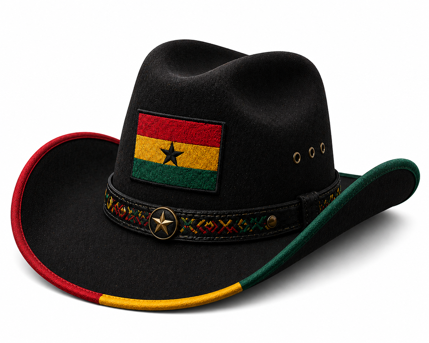 Ghana Themed Cowboy Hat