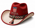 Croatia Themed Cowboy Hat