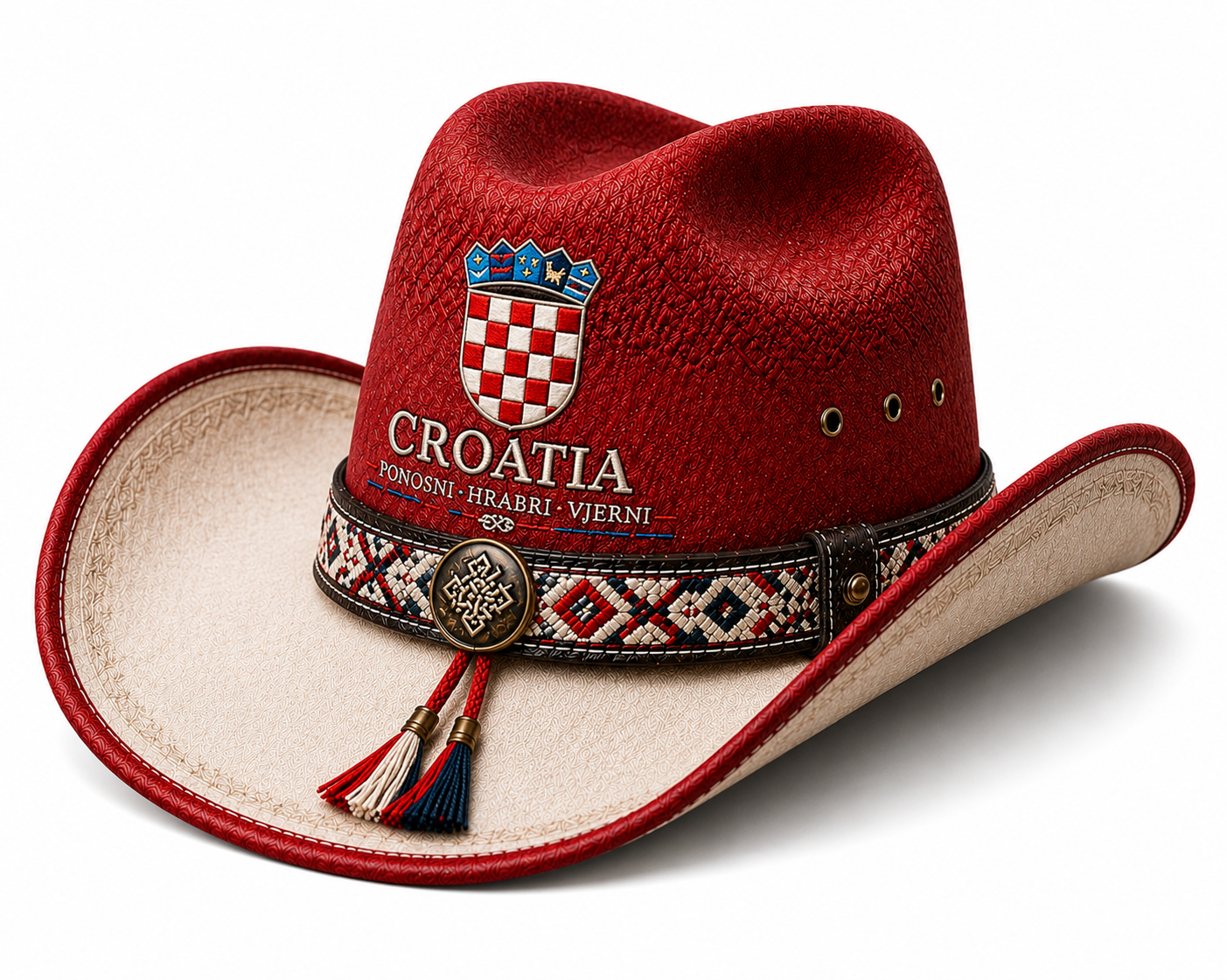 Croatia Themed Cowboy Hat