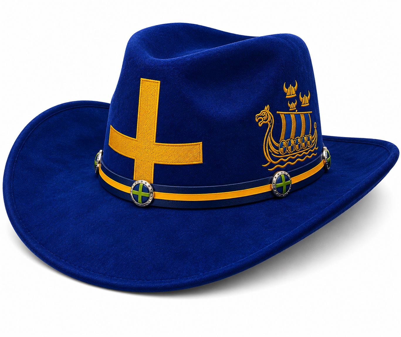 Sweden Themed Cowboy Hat