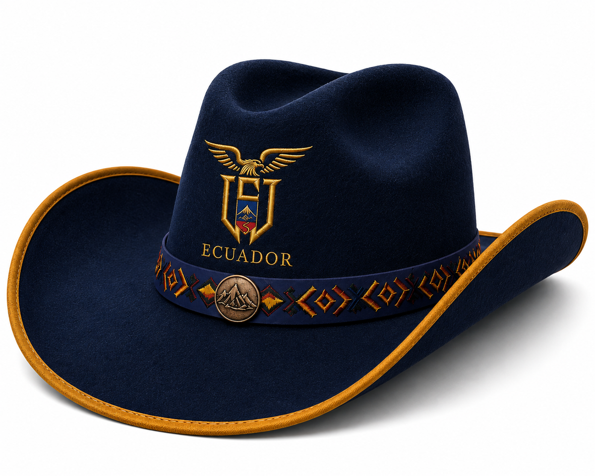 Ecuador Themed Cowboy Hat