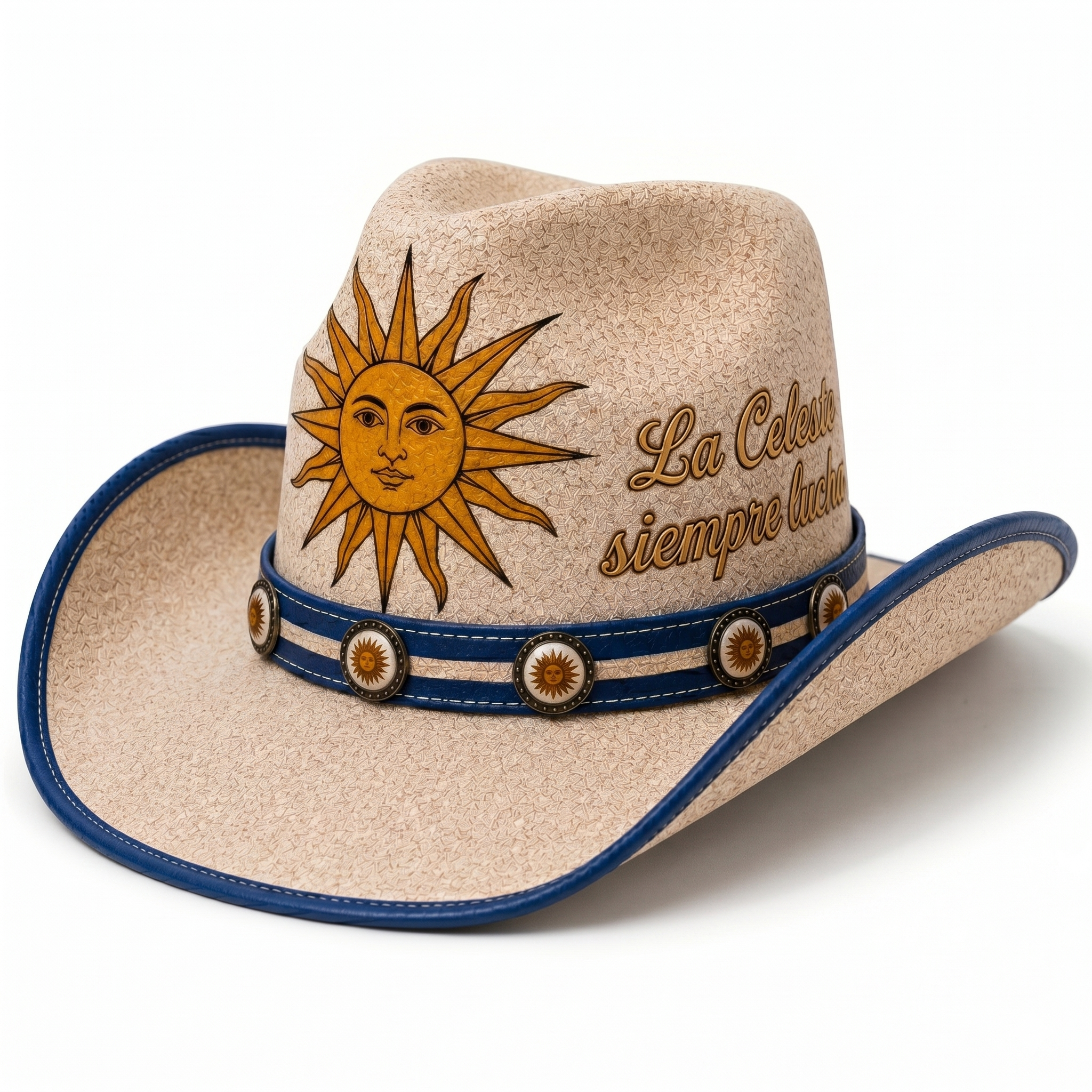 Uruguay Themed Cowboy Hat