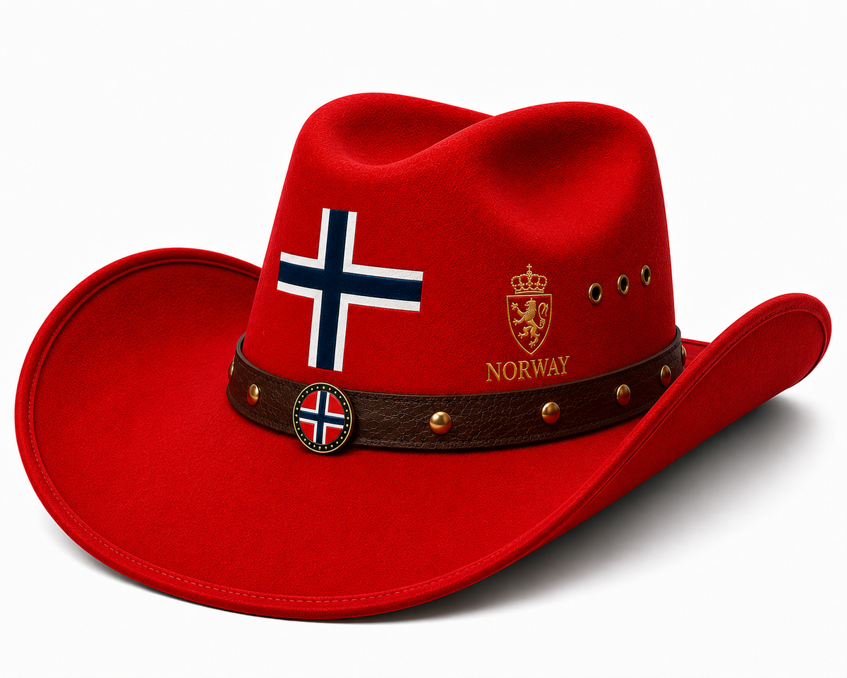 Norway Themed Cowboy Hat