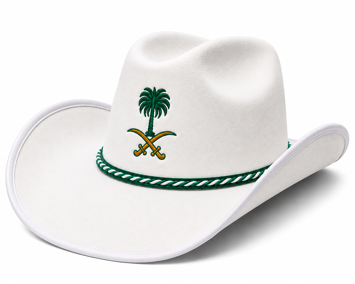 Saudi Arabia Themed Cowboy Hat